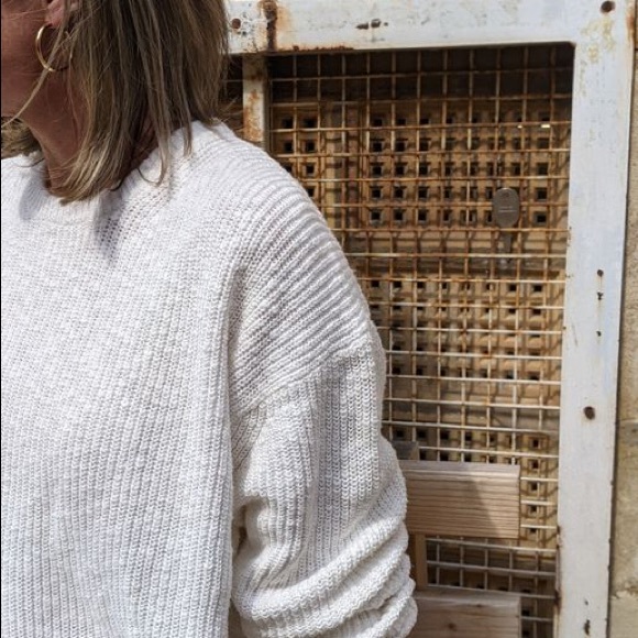 SAMSØE SAMSØE Zoey Crew Neck Sweater • Cream Color • NWT - Picture 3 of 5